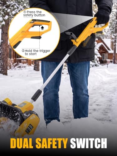 16" Cordless Snow Shovel Compatible with DeWalt 20V MAX Battery (Bare Tool)