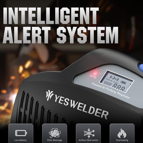 YESWELDER PAPR Welding Helmet, True Color Air-Purifying Respirator