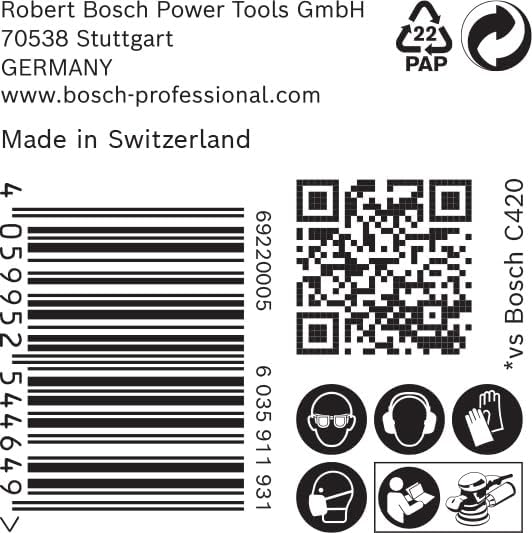 Bosch Professional 50x Expert C470 Sandpaper (Ø 125 mm, Grit 80, Accessories Orbital Sander)
