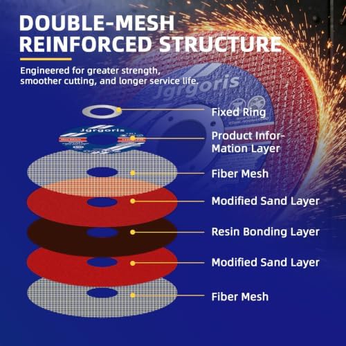 4 1/2 Cut Off Wheel, Angle Grinder Cutting Disc for Metal, Red 108 Count