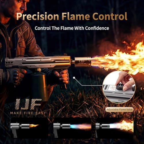 Propane Torch Gun, Adjustable Flame Blow Torch for Cooking and BBQ