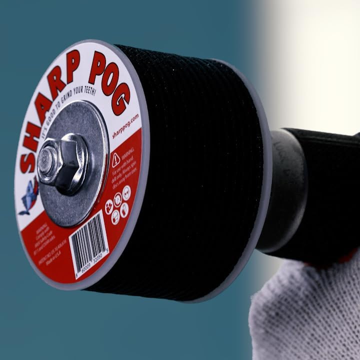 SHARP POG® Oscillating Multi-Tool Blade Sharpener, Resharpens Dull Oscillating Blades, Works on all Brands of High Speed Steel Carbon Steel Oscillating Blades and Tools