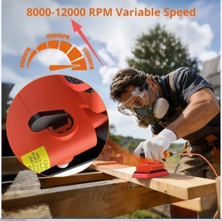 Proster Air Orbital Sander 12000RPM Pneumatic Sander 5mm Orbit 20pc 3x4"