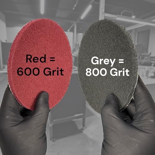 LiME LiNE 6" Hook & Loop Scuffing Discs for Orbital Dual Action Sanders, (Red 3 Pack)