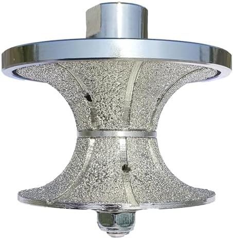 V50 2 inch Diamond Full Bullnose Profile Wheel Diamond Hand Profiler Router Bit Wheel Vacuum Brazed with 5/8-11 Thread for Grinder Polisher Granite Marble Concrete and Countertop Edge Shaping