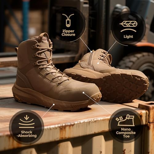 NORTIV 8 Men's Composite Toe Work Boots Lightweight