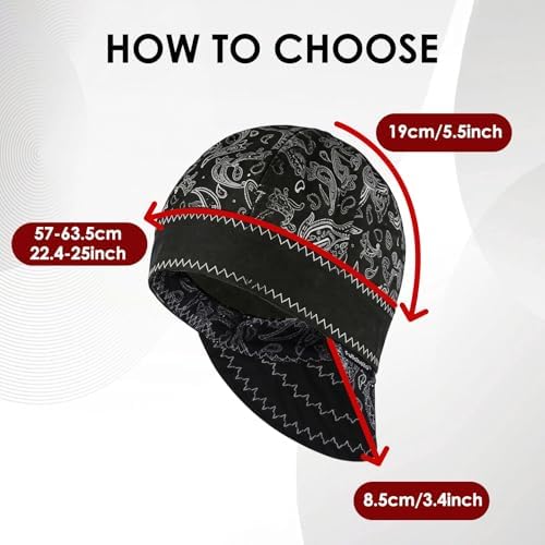 Fullsheild Reversible Welding Cap FR Cotton Welder Hat, Black+Blue+Brown