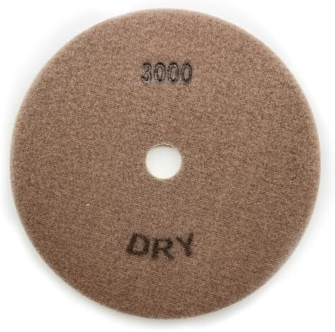 7" Pro Series Dry Stone/Concrete Polishing Pads, Turbo Style, 3000 Grit