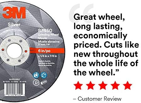 3M Silver Depressed Center Grinding Wheel, 87450, 36+, T27