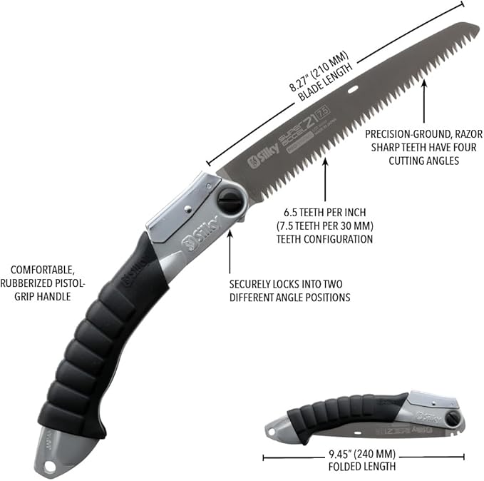 Silky Professional Series Super Accel Folding Saw 210mm LG Teeth (119-21)