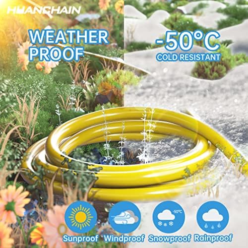 HUANCHAIN Indoor Outdoor Yellow Extension Cord 50 FT Waterproof 16/3 Gauge