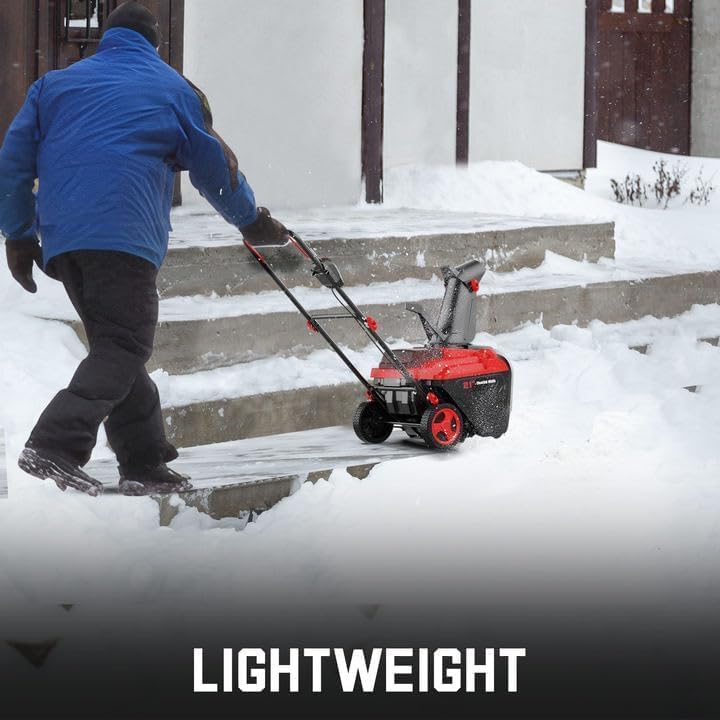 PowerSmart 40V Cordless Snow Blower, 21'' Cleaning Width/6'' Cleaning Depth Snow Blower with LED Light & 30 FT Throwing Distance, Battery and Charger Included,Perfect for Driveway,Garden, Deck,Garage