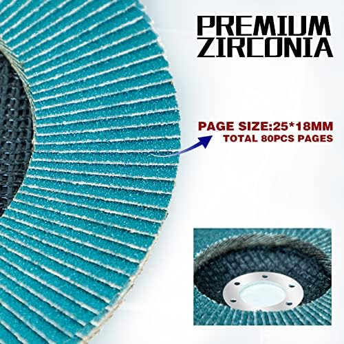 Sali 10 Pack Zirconia Flap Disc 40 Grit 7" x 7/8-Inch Sanding Disc Bevel Type #29 Premium and Industrial Grade Angle Grinder Grinding Wheel High Performance Edge Grinding