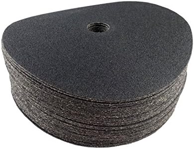Starcke Premium 7 Inch Heavy Duty Cloth Sanding Discs - 7/8" Hole Bolt On Attachment Black Silicon Carbide - for Stone, Metal, Auto Body Repair, Paint, and Plastics (100 Pack, 80 Grit)