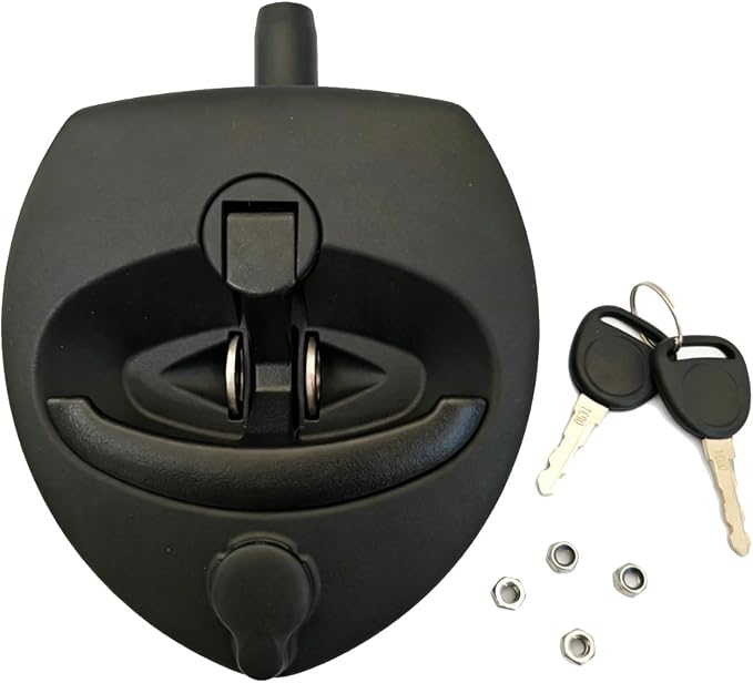T-Handle Compression Latch Lock,Door Latch for Truck Camper Trailer | IP54 Waterproof Zinc Alloy Lock Core with 2 Keys Mount Nuts