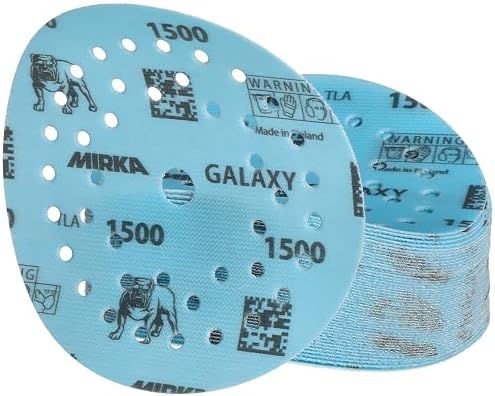 Mirka Galaxy Multifit Sandpaper 5 Inch Grit 1500 50 Discs