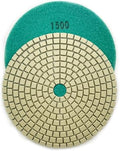 7" Pro Series Dry Stone/Concrete Polishing Pads, Turbo Style, 1500 Grit