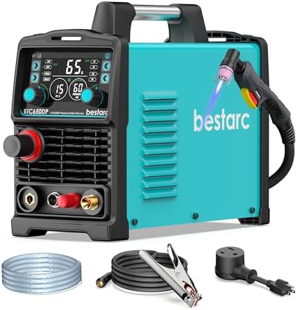 Bestarc Plasma Cutter Machine, 65Amps HF Pilot Arc, 110/220V, Air Sensor