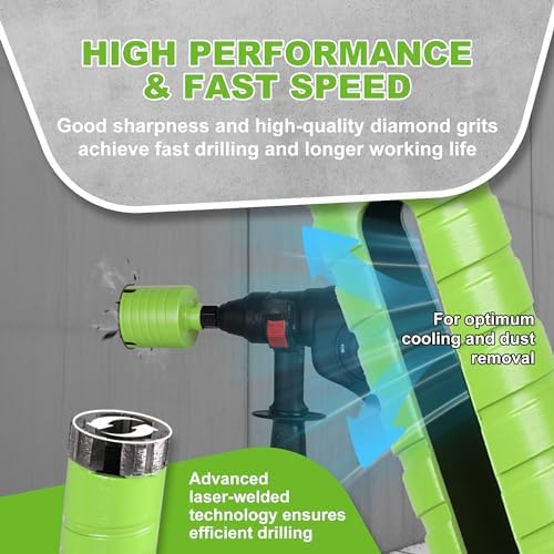 1 Inch Dry Core Drill Bit, 5/8"-11 Threaded Concrete Core Bit