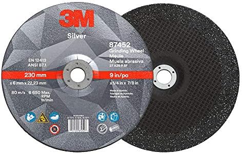 3M Silver Depressed Center Grinding Wheel, 87452, 36+, T27