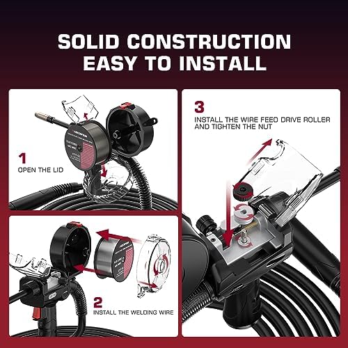 ARCCAPTAIN Spool Gun 4-Pin for Aluminum Welding 150A Euro Connection 10FT