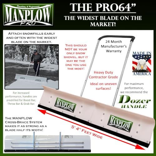 PRO Snow Pushers (Dozer Handle, 64")