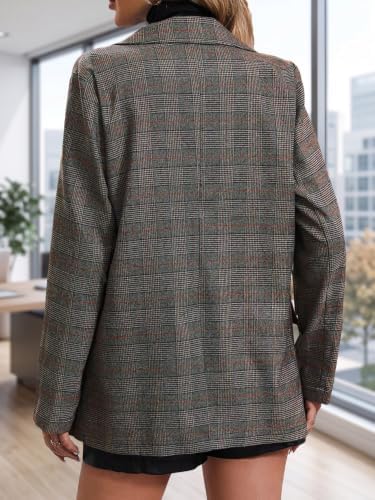 Mina Self 2026 Women's Fall Plaid Blazer Houndstooth Jacket Business Casual
