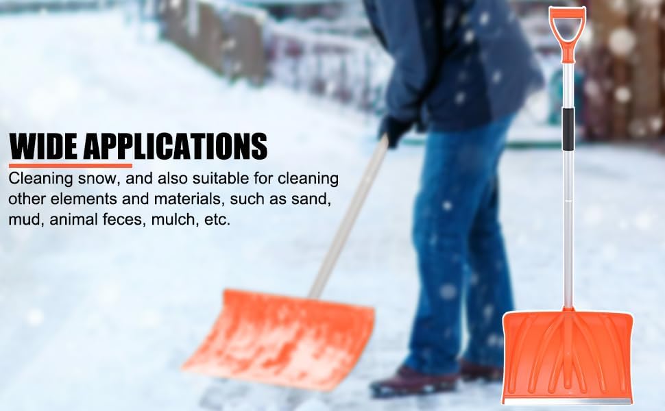 Gavigain High-Performance Snow Shovel, Snow Shovel for Driveway,Snow Clearing Kit for Cars, Truck Camping and Outdoor Activities, Large Capacity, D Shaped, Assemblable Shovelling Tool