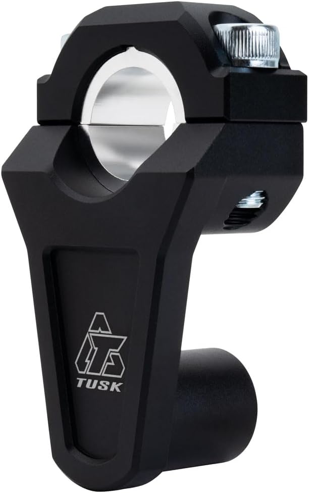 Tusk 2" Pivoting Bar Risers for Motorcycle & Dirt Bike - 1 1/8" Bar Clamp to 1-1/8" Handlebars – Universal Fit, Black
