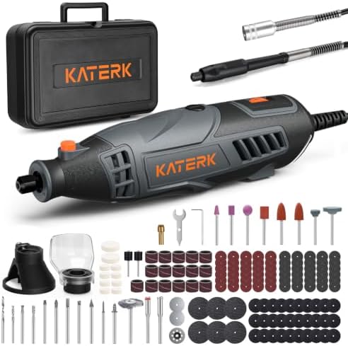 Katerk Flex Shaft Rotary Tool, 155Pcs Accessories Corded Rotary Tools Kit