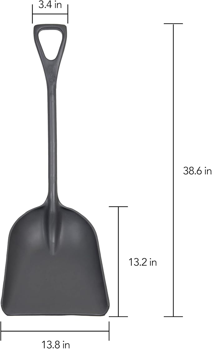 Remco 698288 Shovel,One-Piece,14",PP,Gray