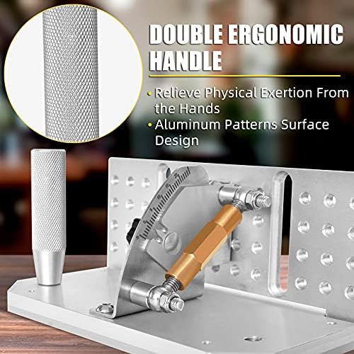 Belt Grinder Knife Jig, 7-3/4’’ Long Sharpening Locator Adjustable Angle, Belt Knife Sharpener Jig with Tool Rest, Knife Making Angle Grind Guide for Belt Sander Machine