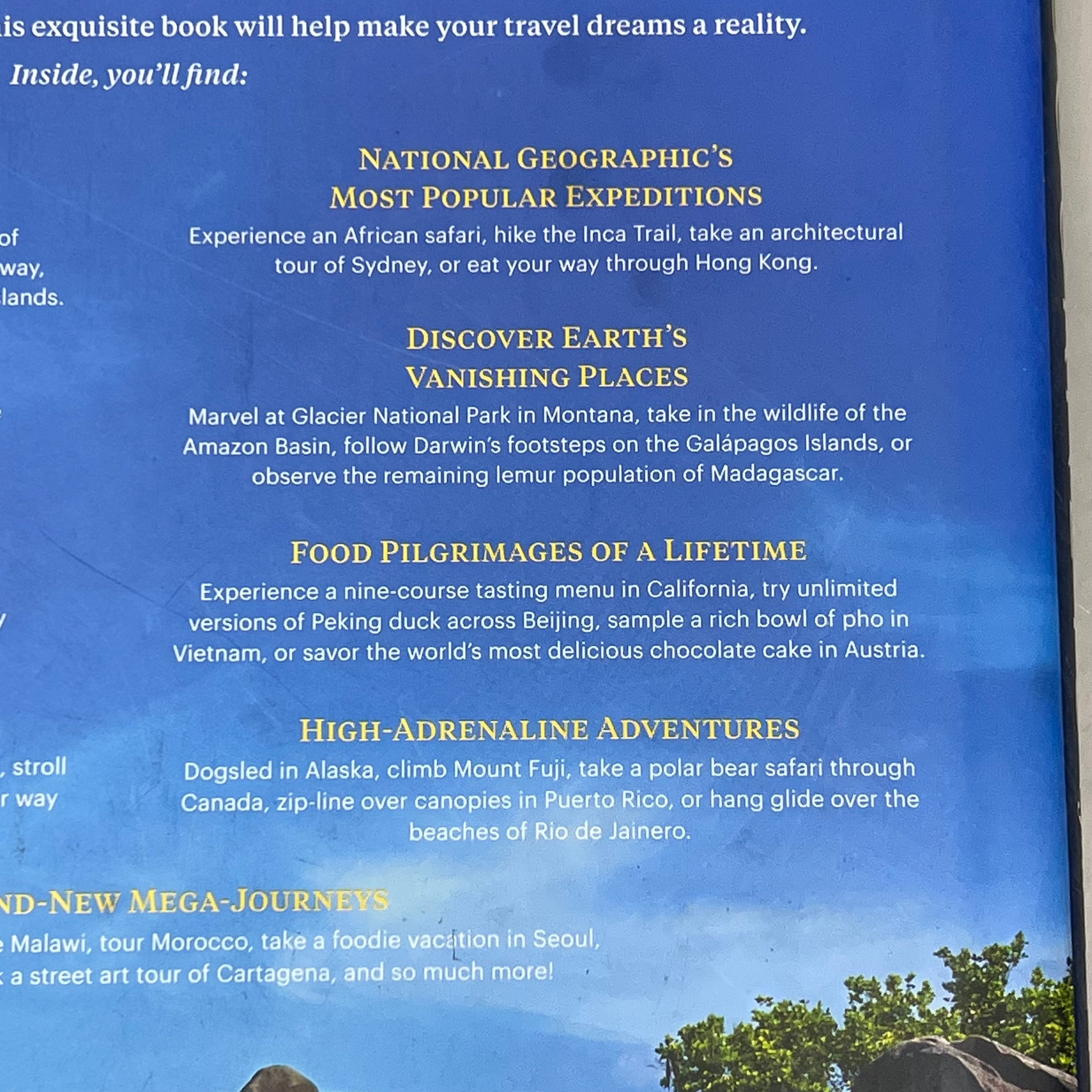 NATIONAL GEOGRAPHIC Journeys Of A Lifetime 2nd Edition Hardcover (Used)