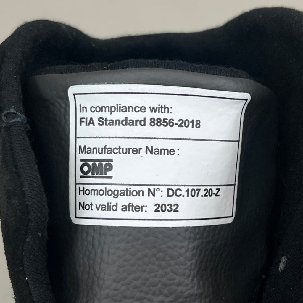 OMP Technica Fia Standard Racing Shoes 8856-2018 Men's 12 EU46 Black IC0-0823-A01