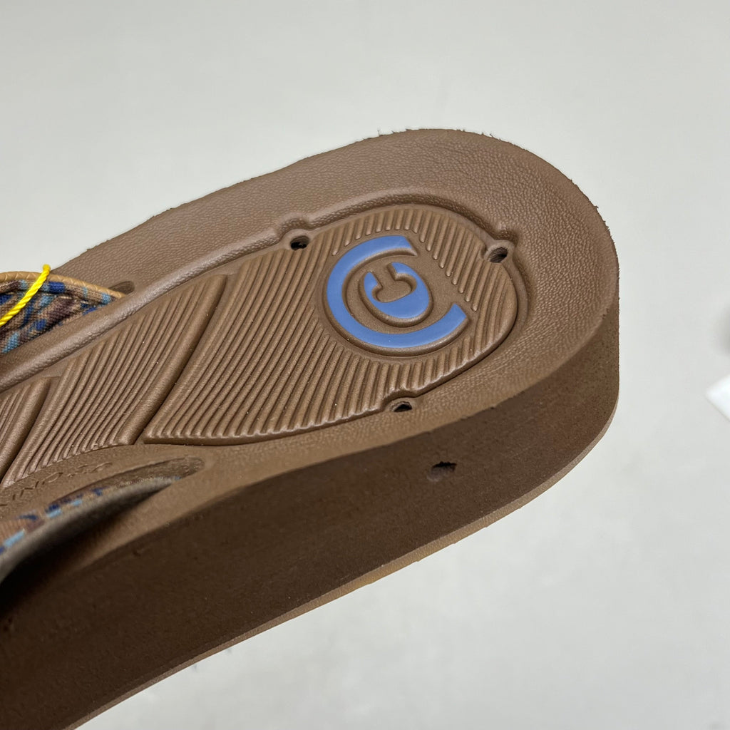 COBIAN Synthetic Suede Draino 3 Sandals  Men's Sz 10, EU 43 Brown HBD23-200-10