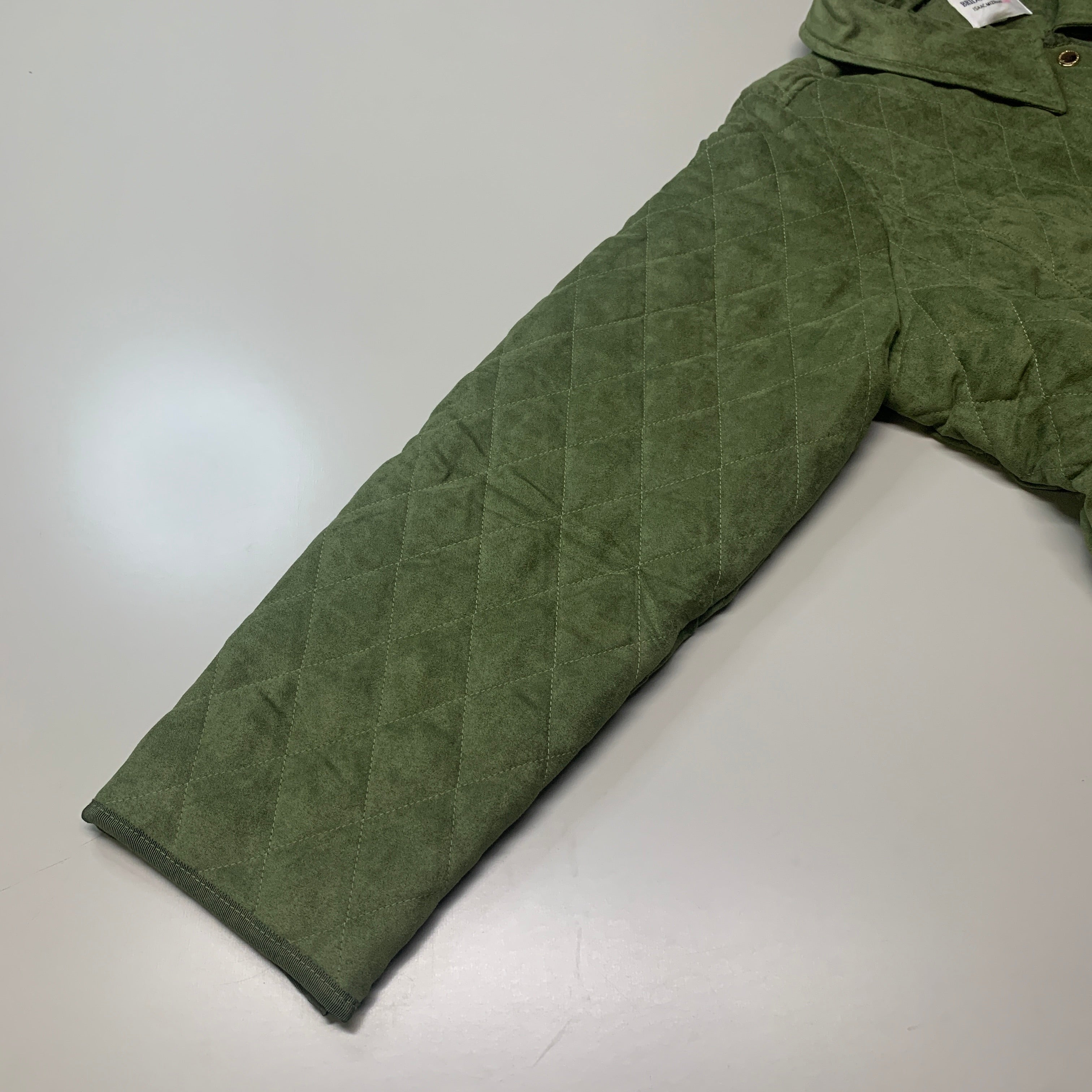 BRIDGE HAMPTON ISSAC MIZRAHI LIVE! Faux Suede Coat Full Snap Up Basil Size 3X