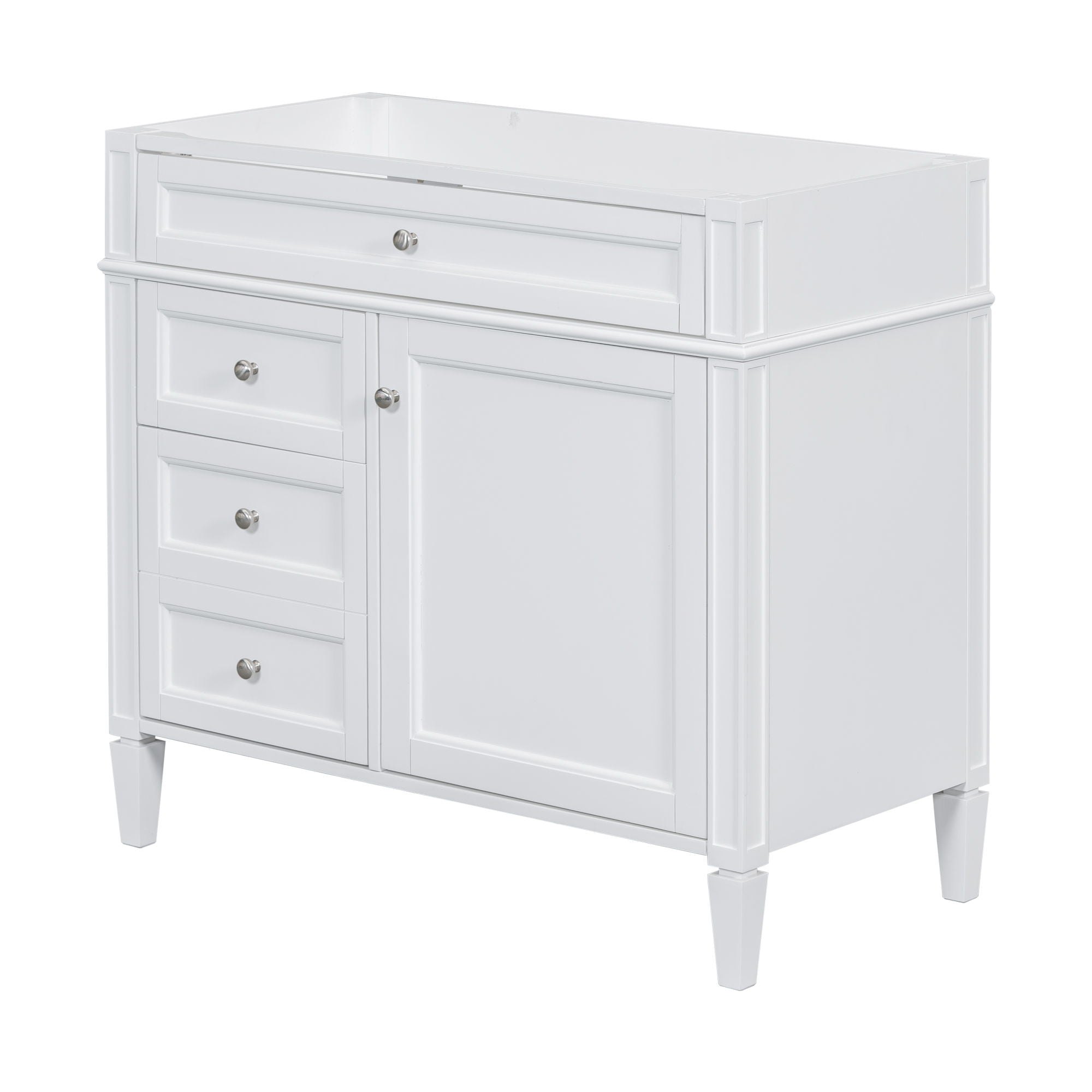 Bathroom Vanity With 2 Drawers and Tip-Out Drawer Storage Cabinet