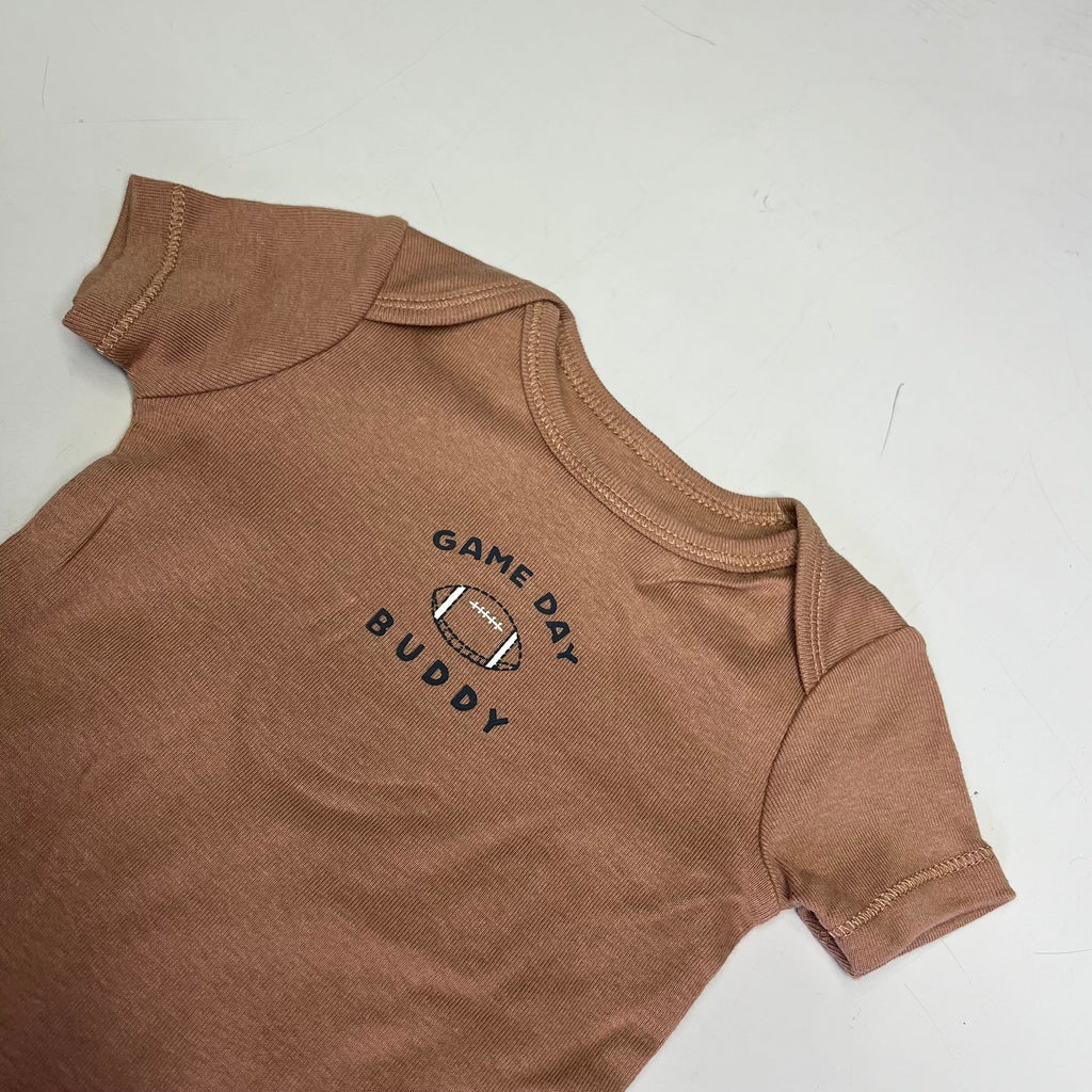 CARTERS (SET OF 3) Game Day Outfits  Baby Boy's Sz 9M Brown/White/Navy 1S99120