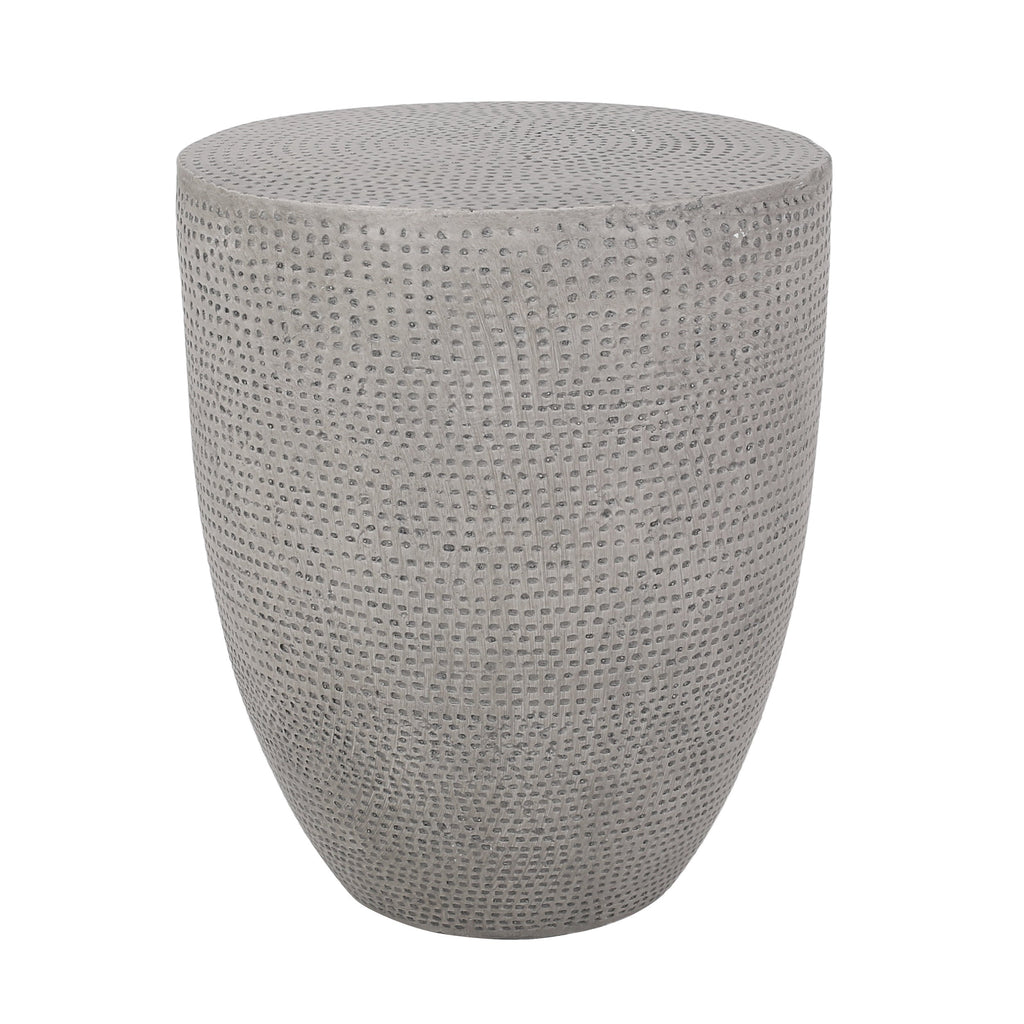 Modern Outdoor Lightweight Concrete Side Table with Natural Finish