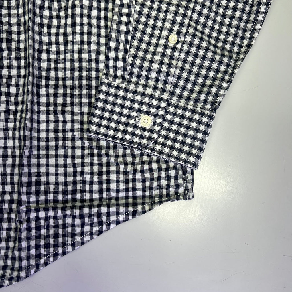 DOCKERS Signature Stain Defender Button Up Shirt Men's Sz S Navy Blue A42520010