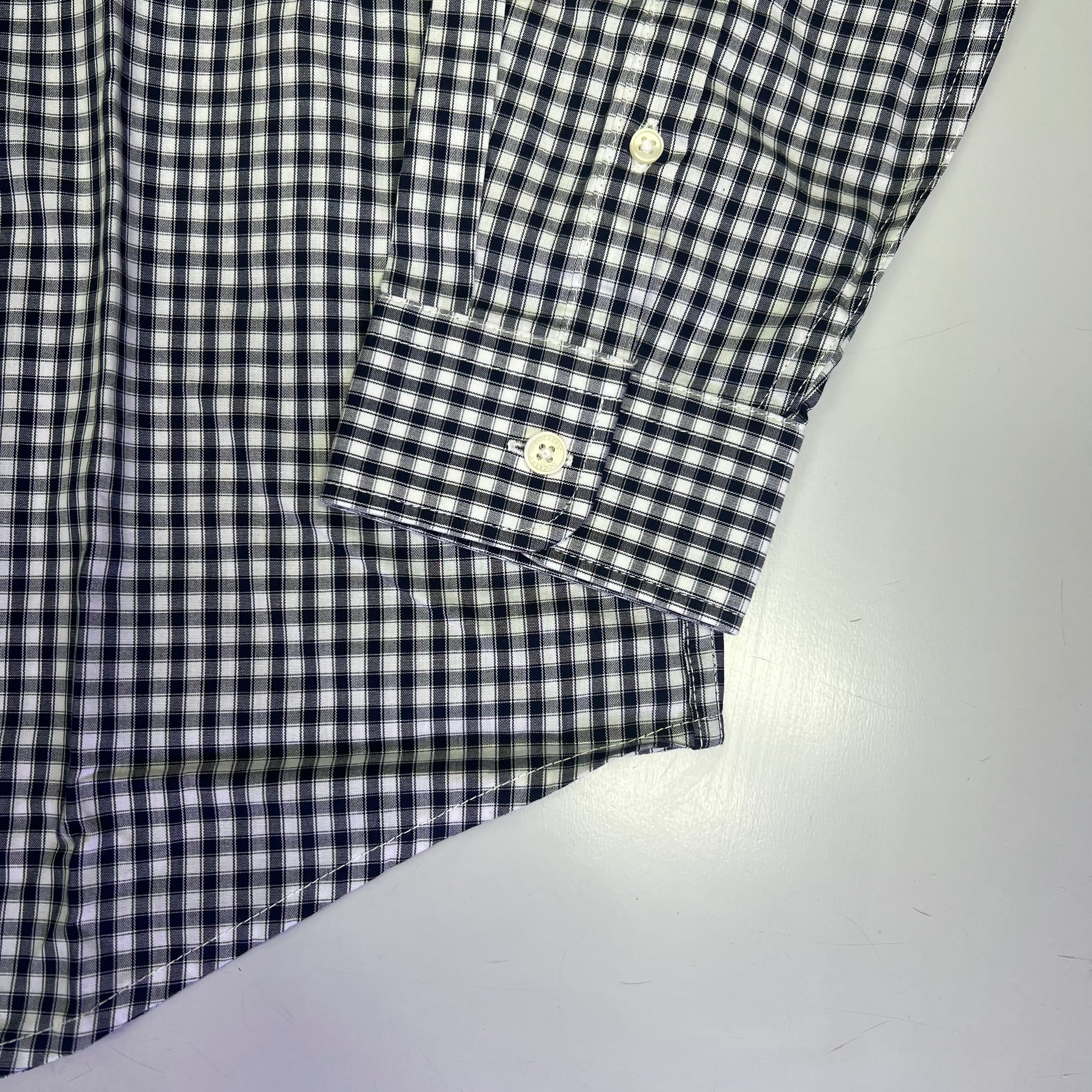 DOCKERS Signature Stain Defender Button Up Shirt Men's Sz S Navy Blue A42520010