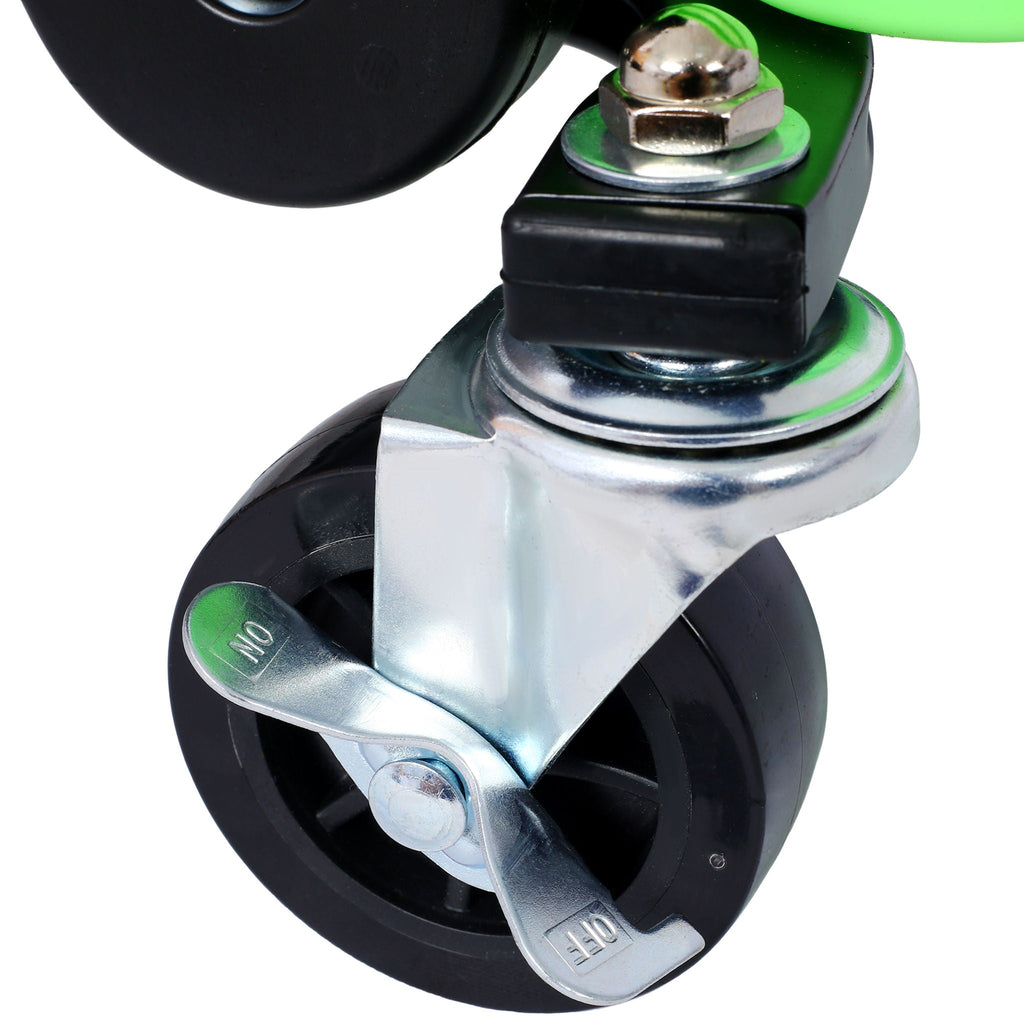 Heavy Duty Mechanic Stool With Tool Storage 300 Lbs Capacity Hdpe - Green