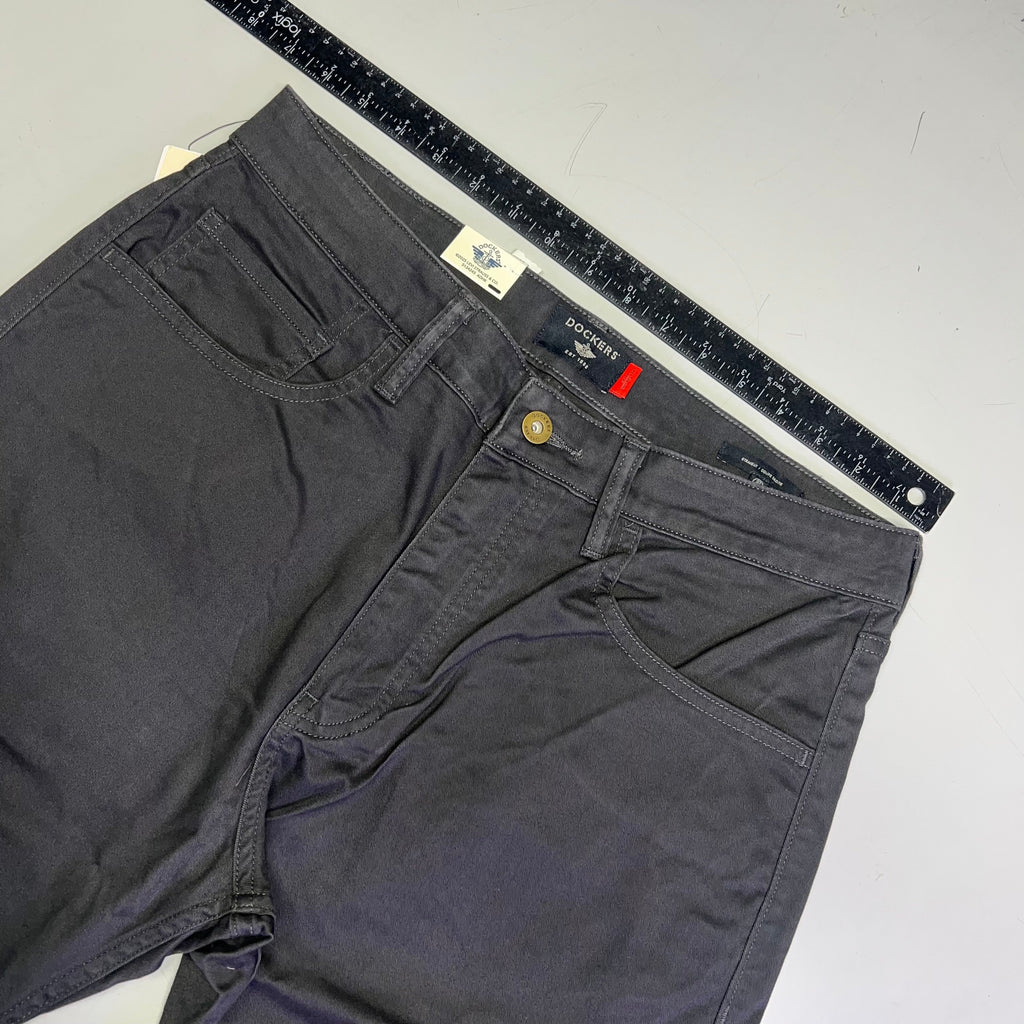DOCKERS All Seasons Tech Straight Fit Jean Cut Pant Men's Sz 32x30 Steelhead