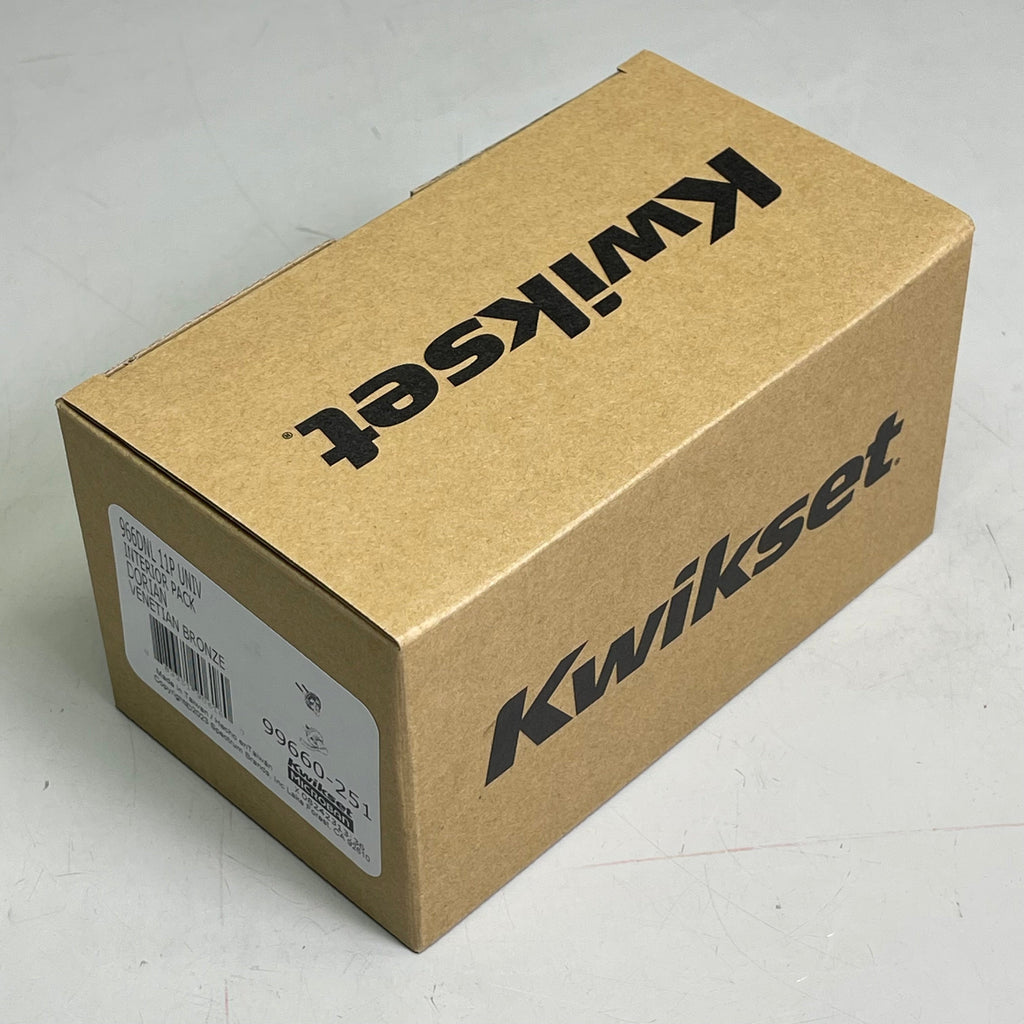 KWIKSET Dorian Interior Passage Lever Door Knob Set Venetian Bronze 99660-251