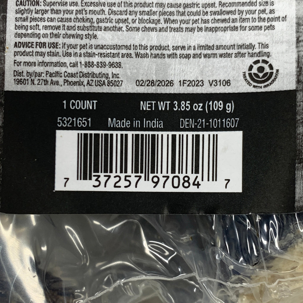 DENTLEY'S (12-PK) Filled Buffalo Horn Dog Treat Peanut Butter 5321651 BB 02/26