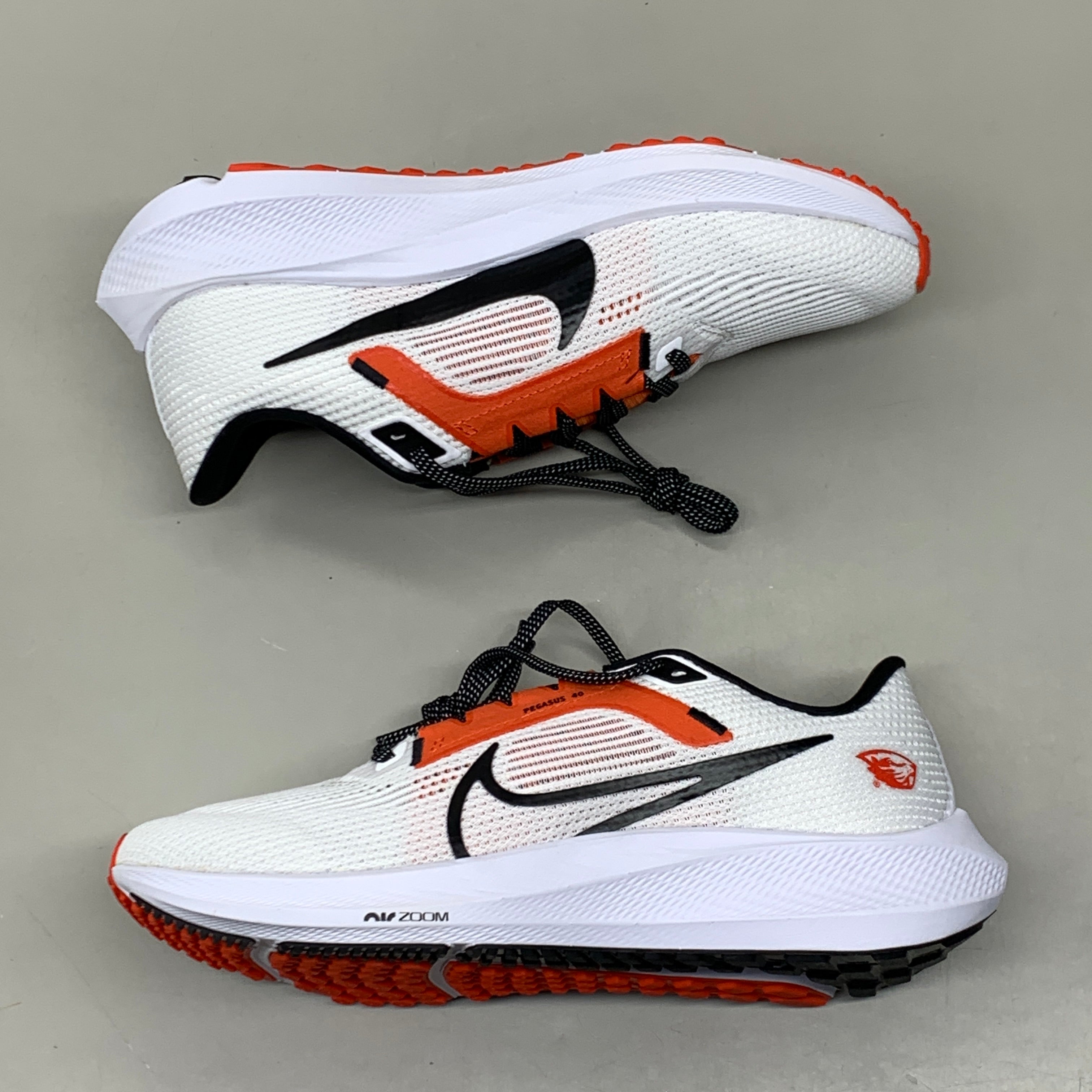 NIKE Zoom Pegasus 40 Oregon St Shoes White Team Orange & Black 8.5 W 7 M DZ5954-100