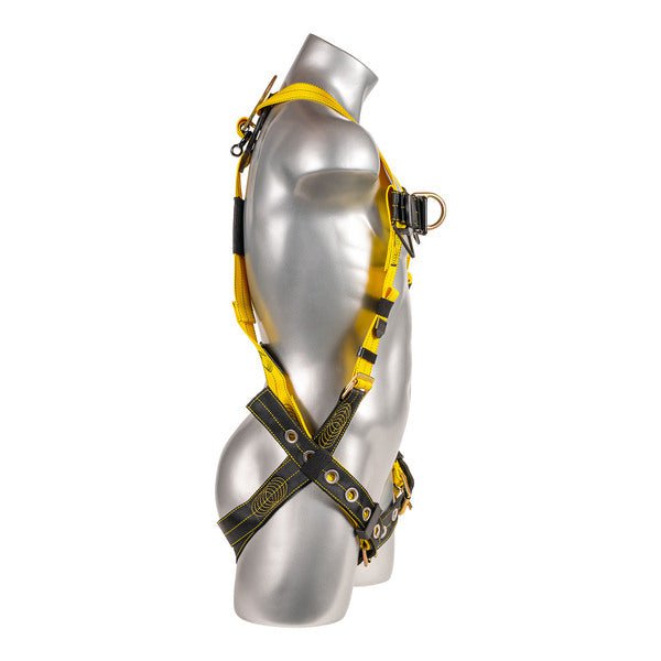 Kapture 5 Point Element Full Body Harness - 2 D-Rings QC Chest - Tongue Buckle Legs - Revolta Oil & Water Rep Webbing - All Sizes