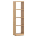 5 Tiers 4-Cube Narrow Bookshelf with 4 Anti-Tipping Kits