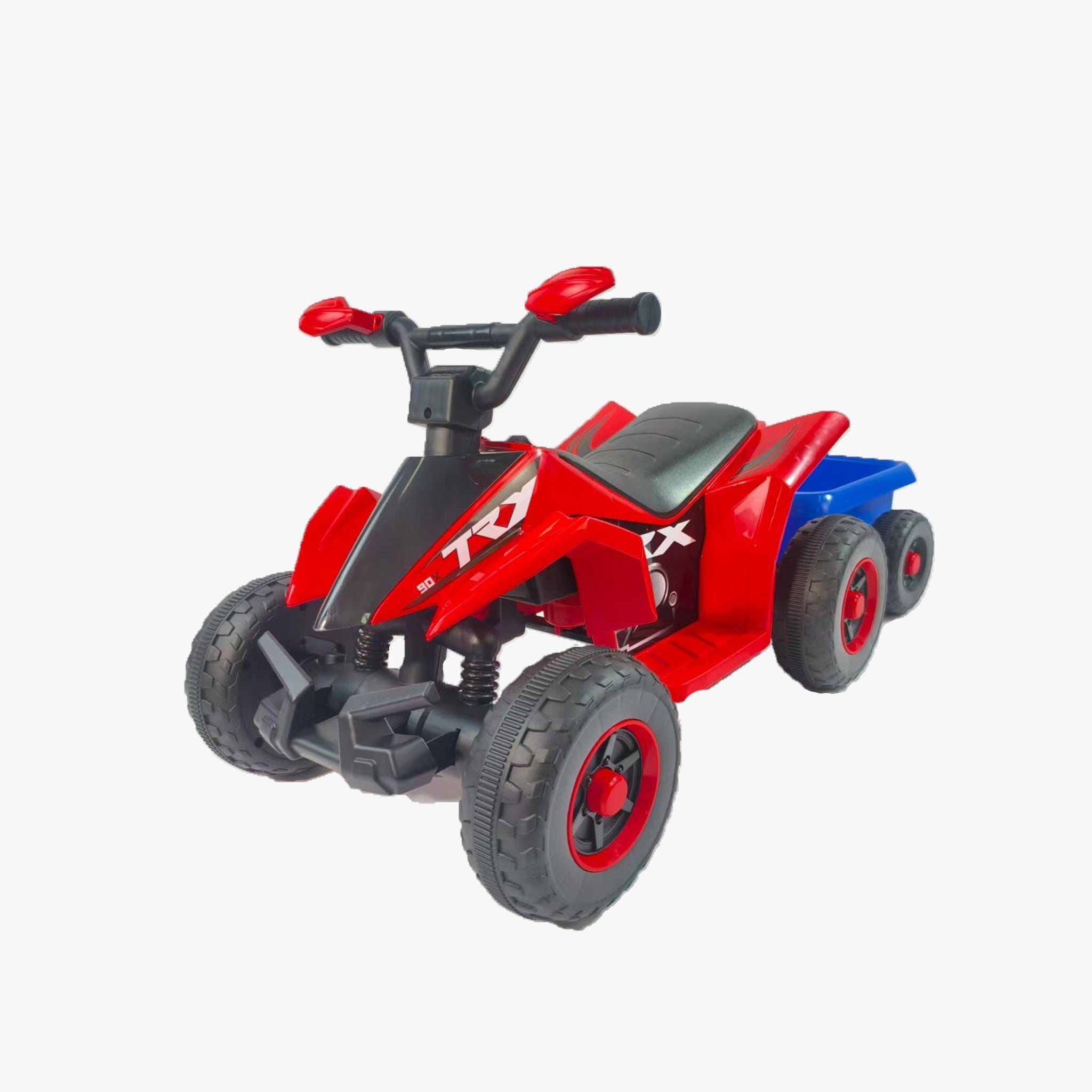 6V Kids Electric ATV With Headlights, MP3, USB & Volume Control, 4 Wheel Ride-On Vehicle - Red