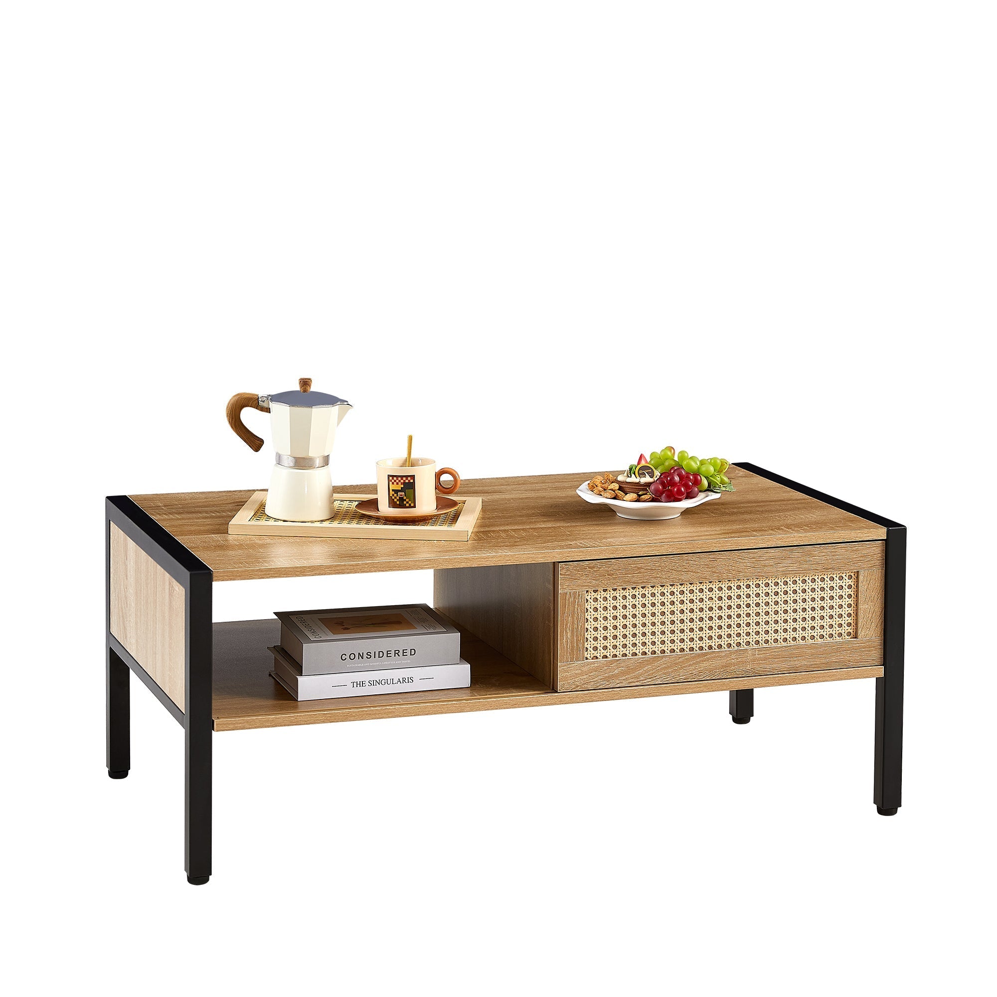 Modern Rattan Coffee Table 40.16 Inches